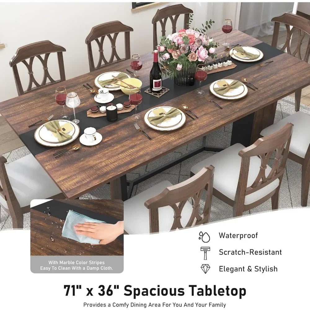 Table Flow 8 Person 72in Dining Room Table