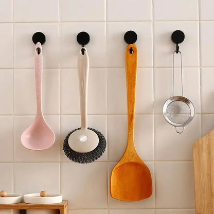 10 Piece Set - Stick On Wall Hooks For Kitchen Utensils