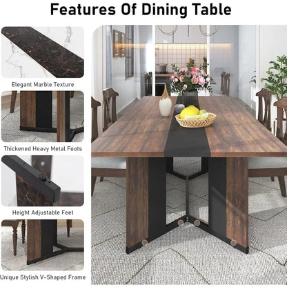 Table Flow 8 Person 72in Dining Room Table